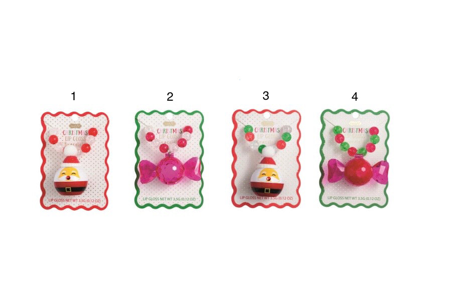 Christmas Lip Gloss Bracelets