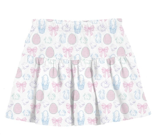 Bows And Bunnies Gathered Skort