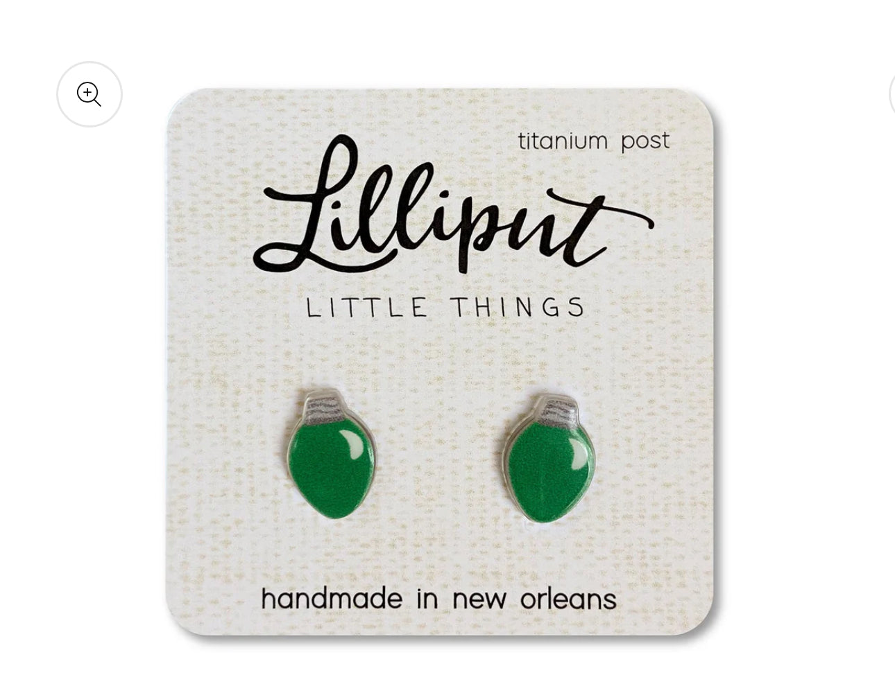 Christmas Green Light Bulb Earrings