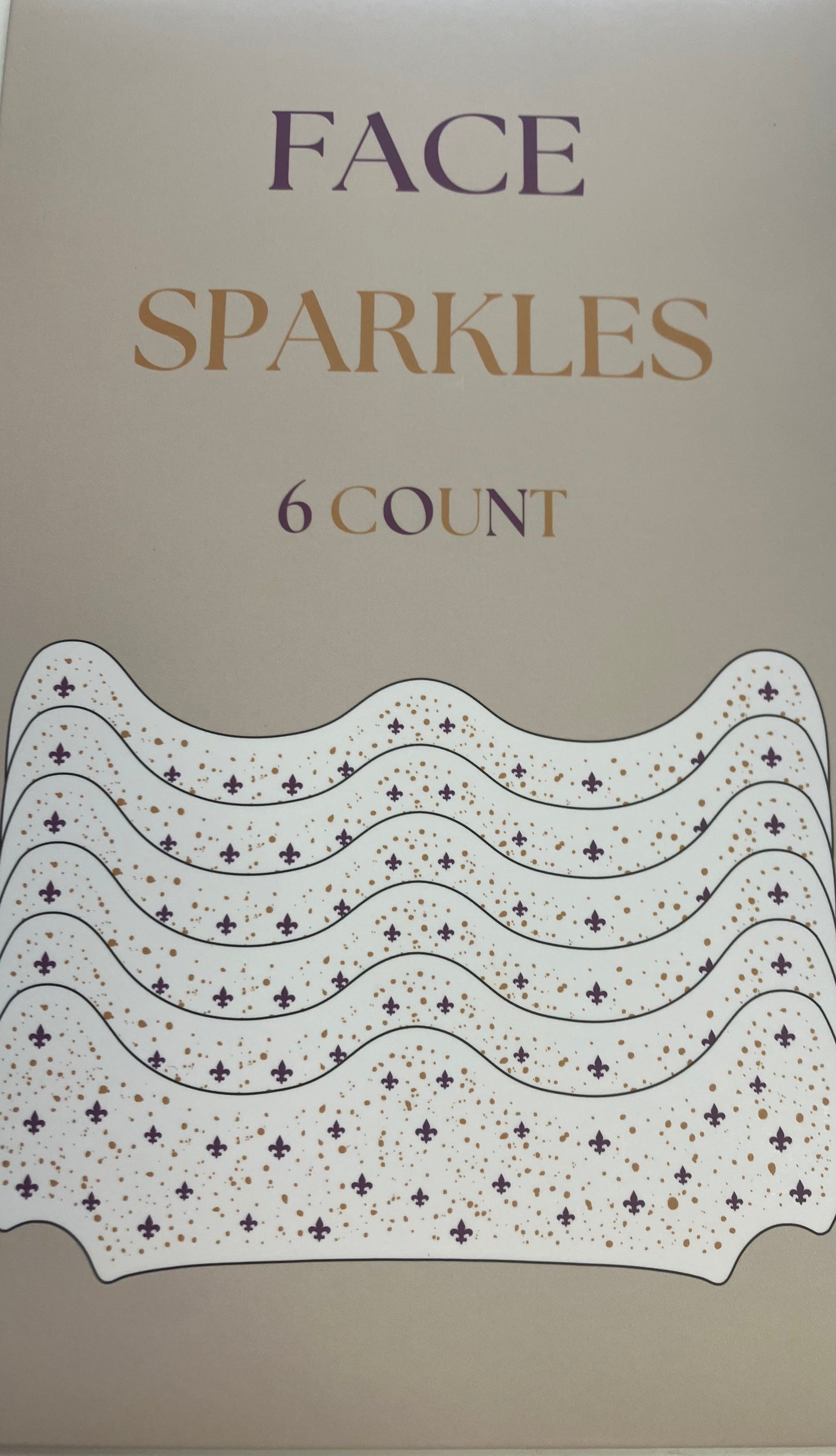 Black and Gold Fleur de Lis Face Sparkles/Face Freckles