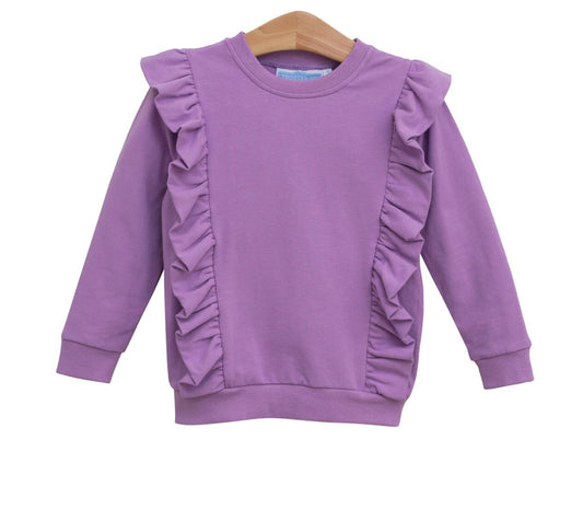 Laura ruffle pullover lavender