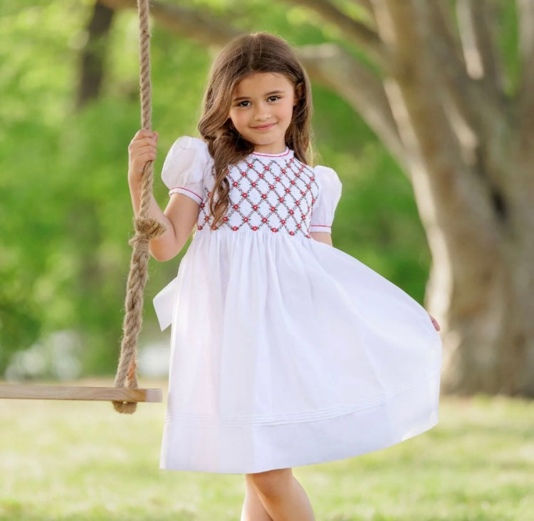 Feltman Floral Smocked Holiday Dress