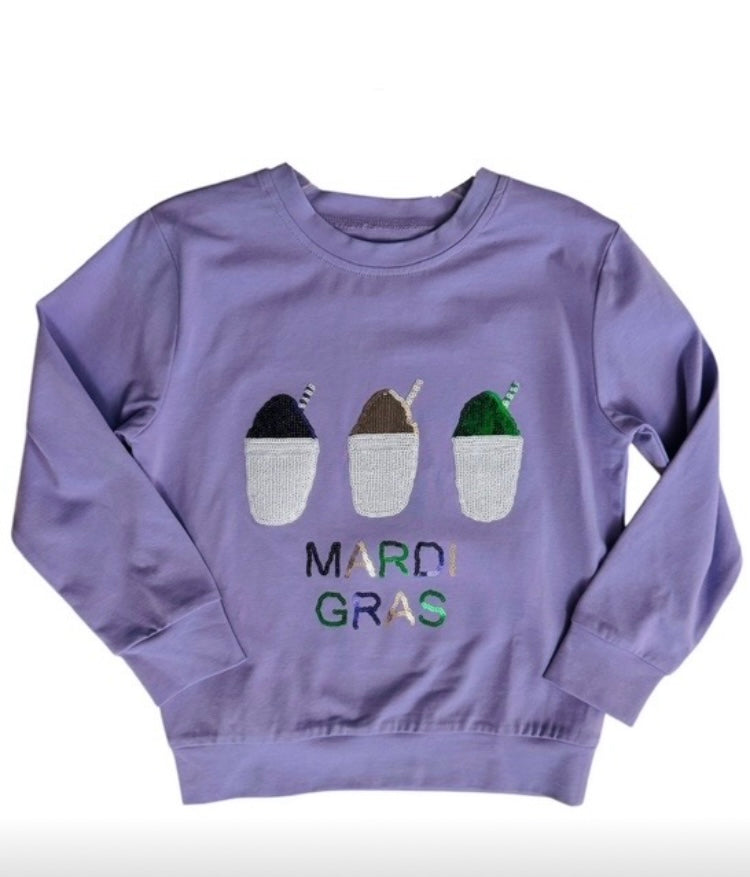 Mardi Gras Snowball Sweatshirt