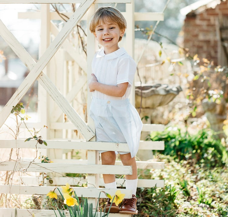 Feltman Blue Feather Stitched Bobby Suit