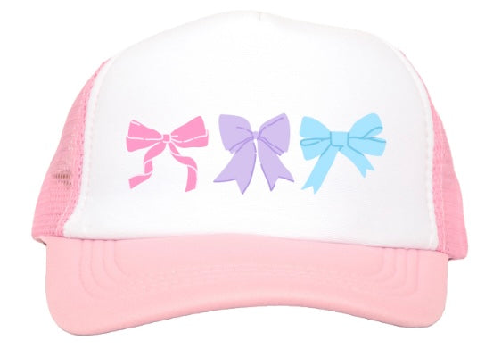 Pastel  Bows Youth Trucker Hat