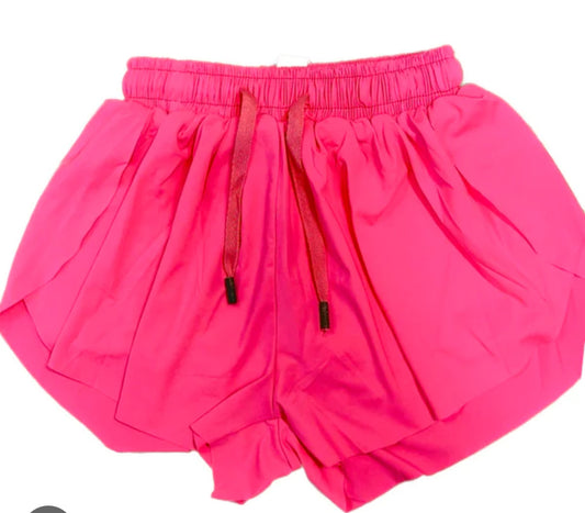 hot pink butterfly shorts