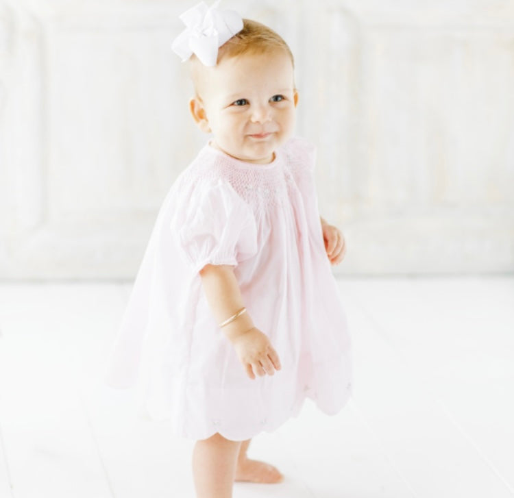 Feltman Scalloped Bishop Dress With Panty