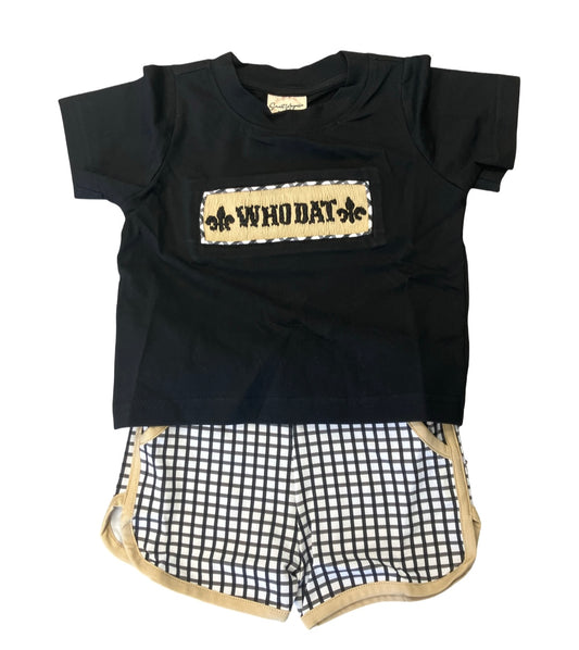 Nola Baby Who Dat  Boy Short Set