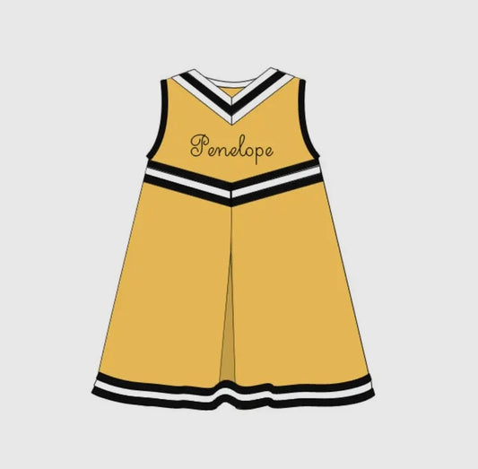 Black and Gold Cheer Dress