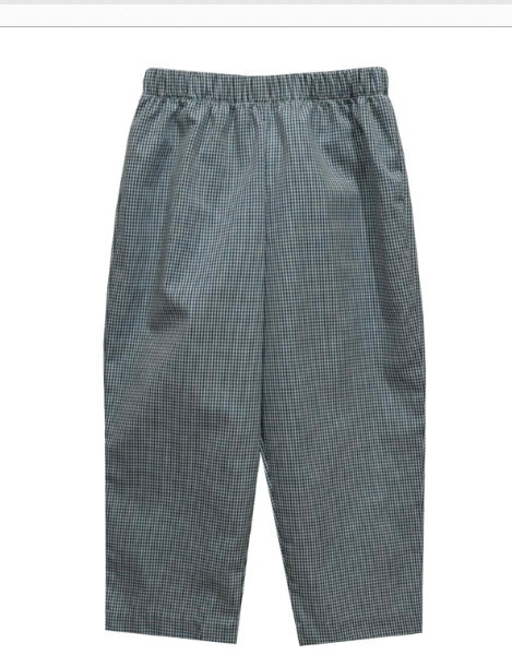 Hunter green gingham pull on pant