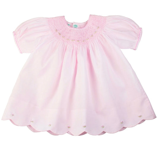 Feltman Scalloped Bishop Dress With Panty