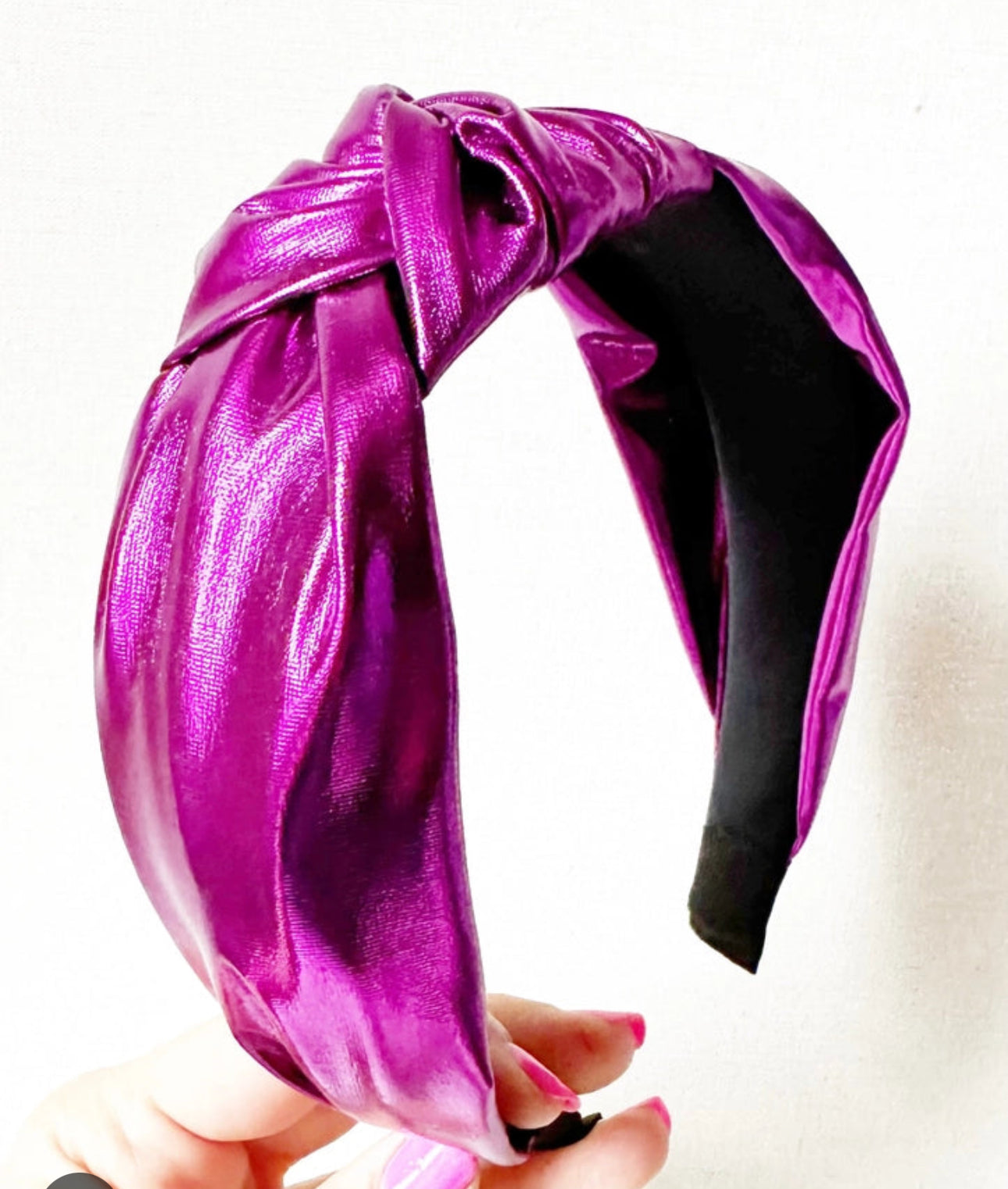 purple metallic headband