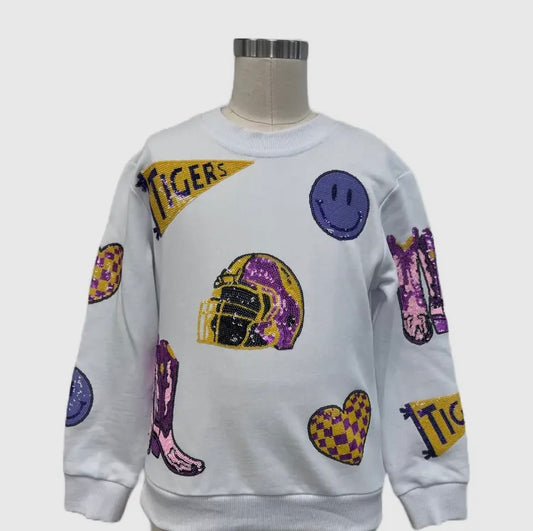 Lsu sequin sweatshirt