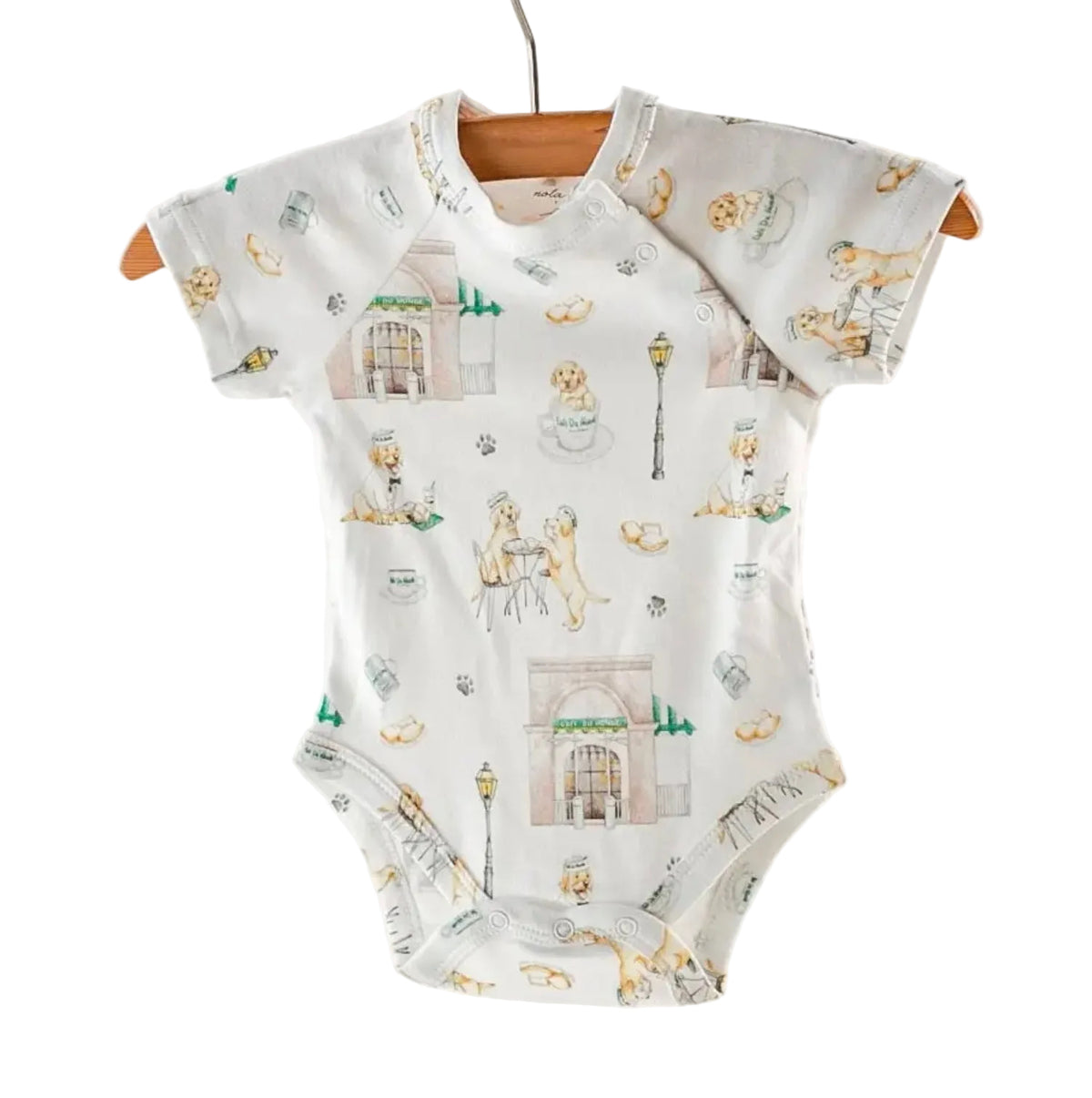 Powdered Sugar & Puppies Organic Cotton Onesie