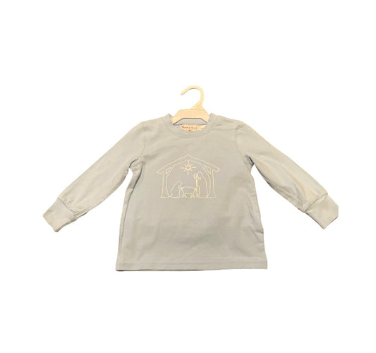 Blue nativity shirt