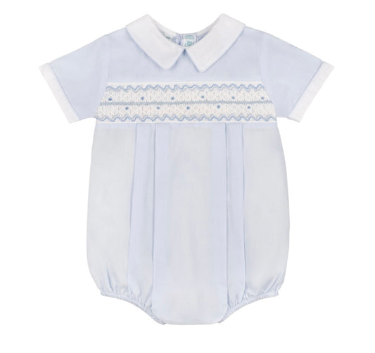 Feltman Blue Wave Smocked Romper