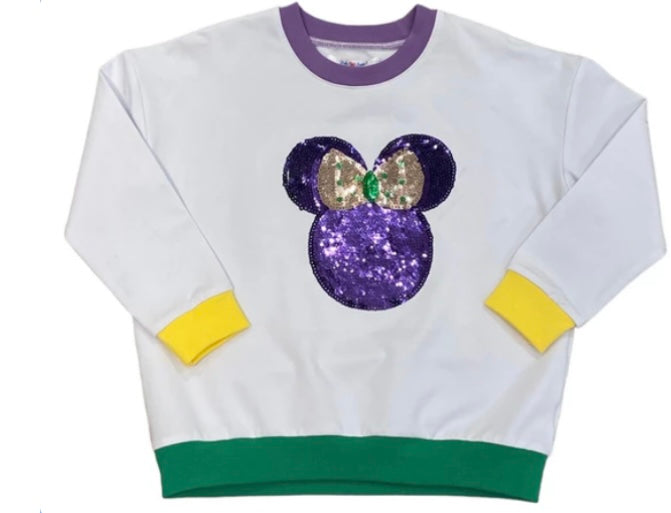 Minnie Mardi Gras Sweatshirt