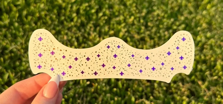 Purple and Gold Fleur de Lis Face Sparkles/Face Freckles