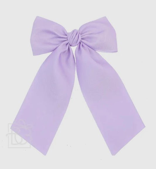 Light Orchid Opaque Satin Bow with Euro Knot and Tails