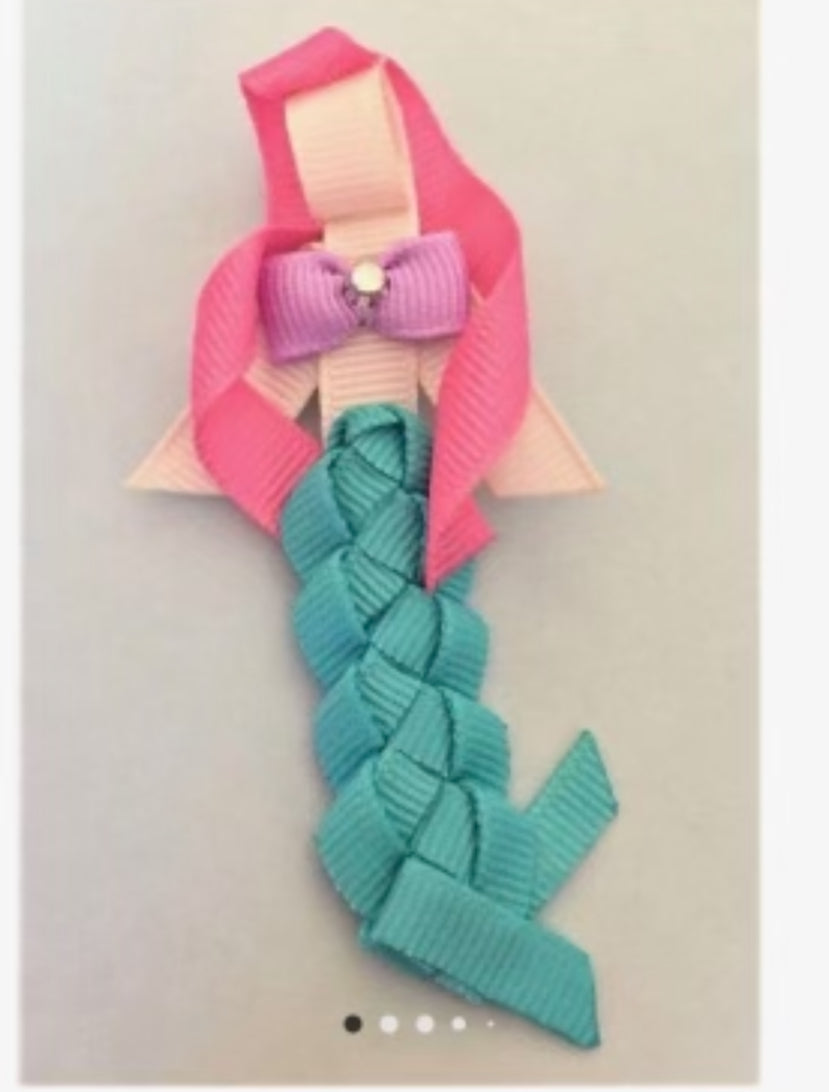 Pink mermaid princess hair clip disney