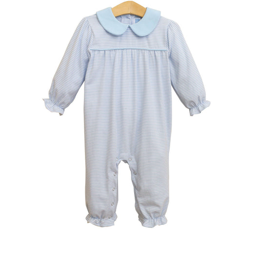 Light blue stripe abigail romper