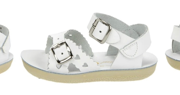 White Sweet Heart Sandals