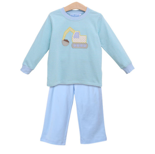 Blue construction pants set