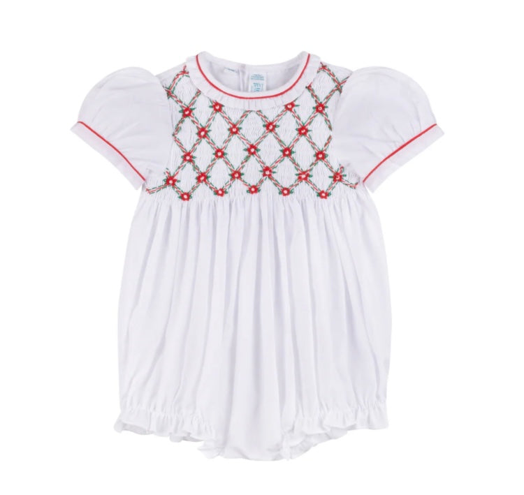 Feltman Floral Smocked Holiday Romper