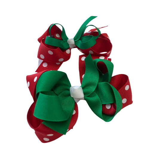 Polka Dot Christmas Bow