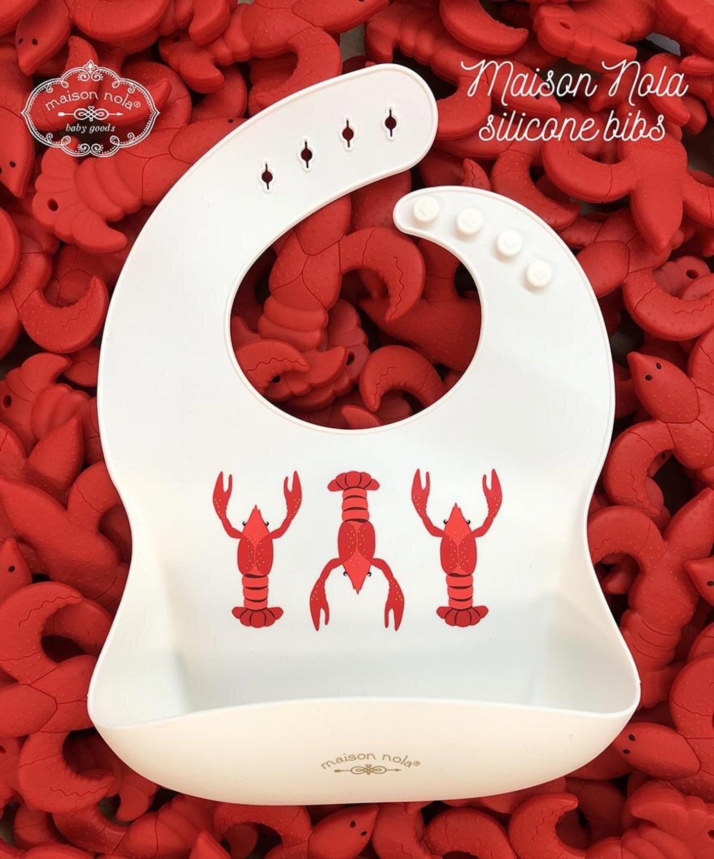 Crawfish Silicon Bib