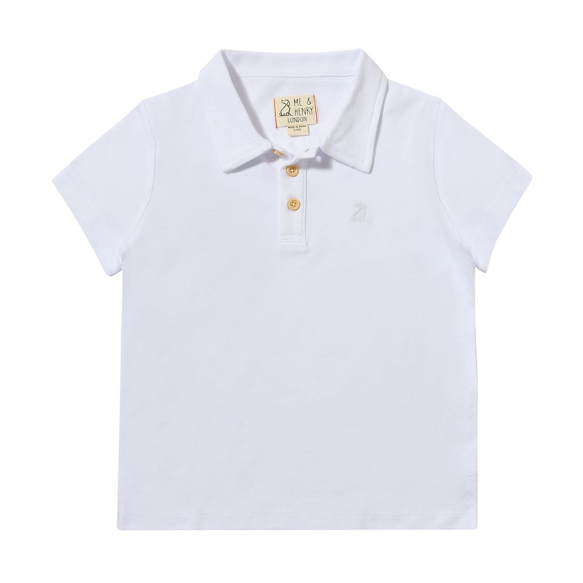 White Pique Polo Shirt