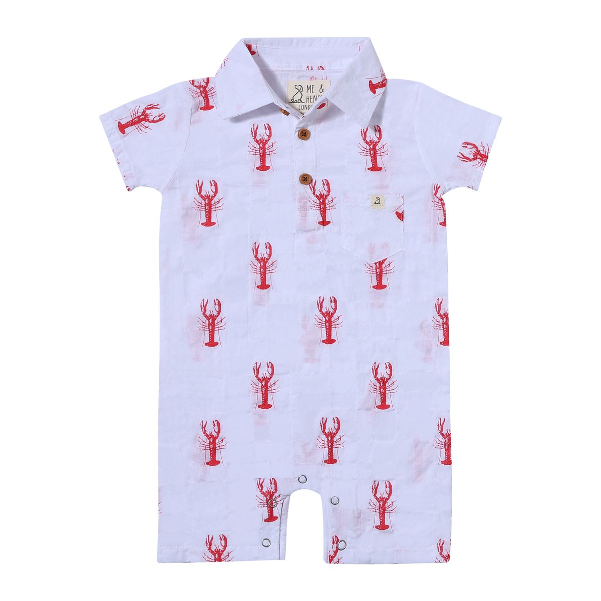 Crawfish Woven Printed Romper