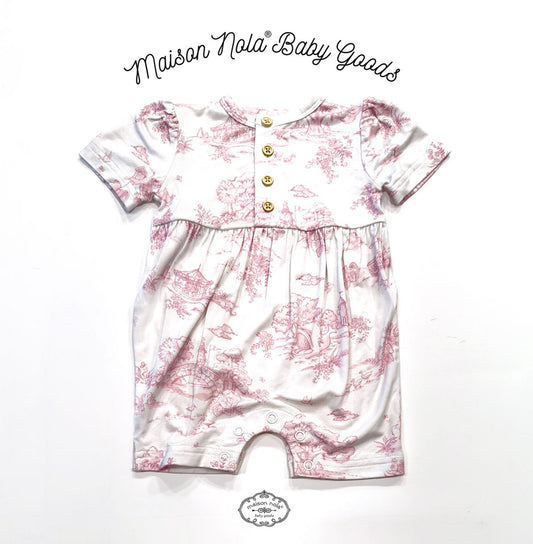 Pink Storyland Toile Romper