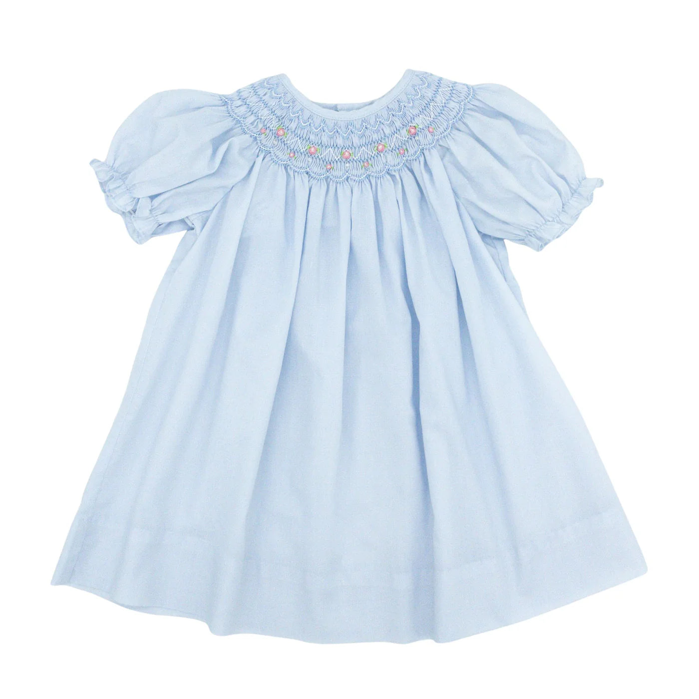 Blue Hand Smocked Dress