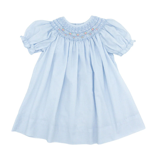 Blue Hand Smocked Dress