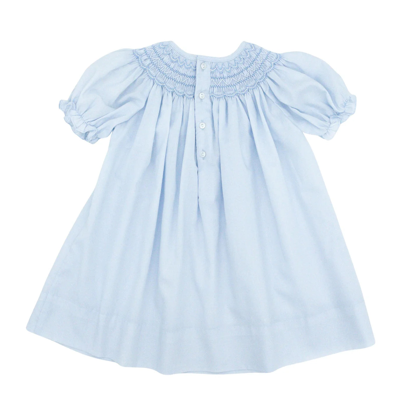 Blue Hand Smocked Dress