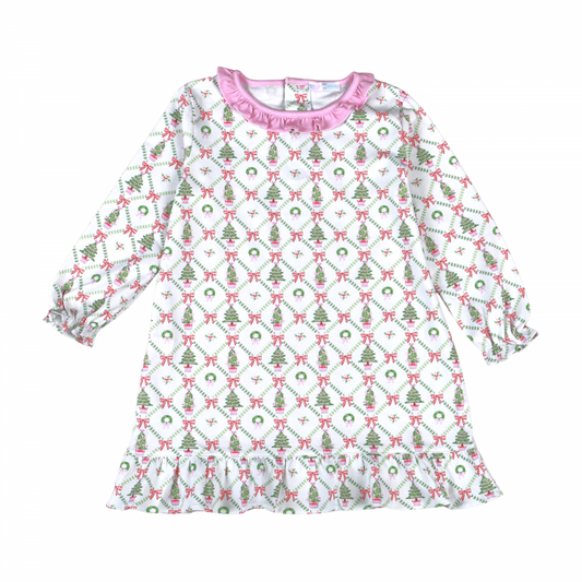 Pink Christmas Tree Pima Nightgown