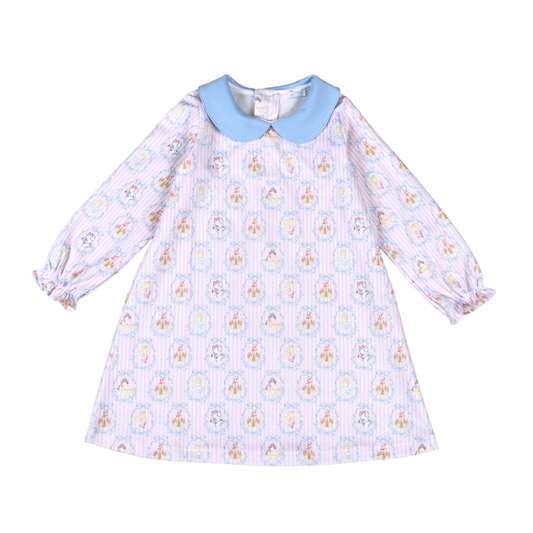 Royal and Charm Pima Scallop Collar Dress