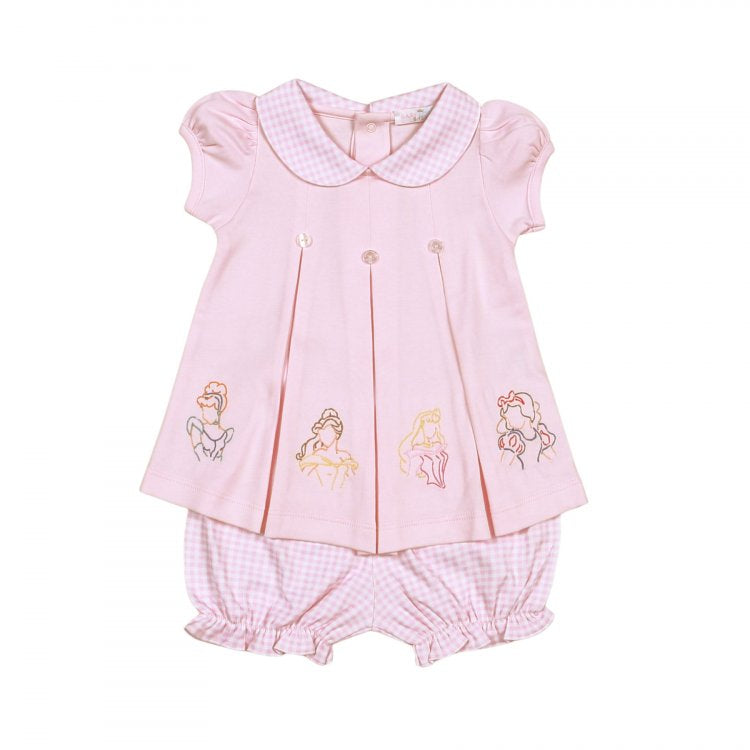 Pink Princesses Pima Collar Bloomer Set
