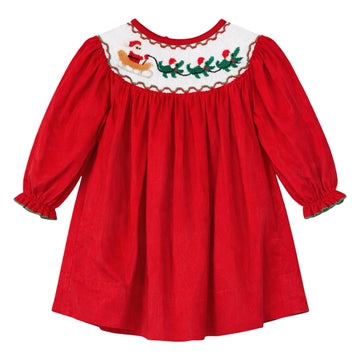 Cajun Corduroy Santa Bishop Dress