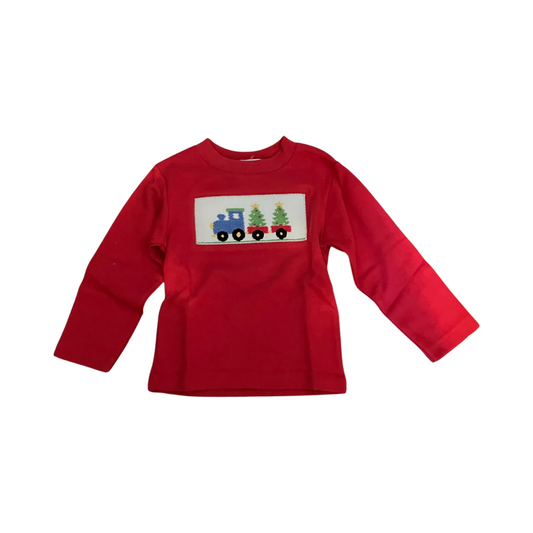 Smocked Christmas train shirt