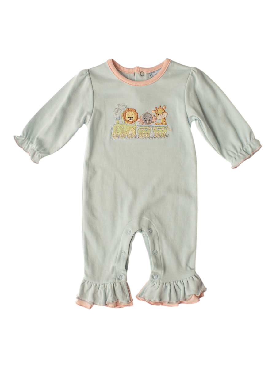 Zoo Train Girl Romper