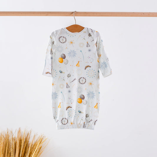 Happy New Year organic cotton gown