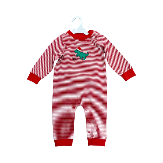 Dinosaur Christmas romper