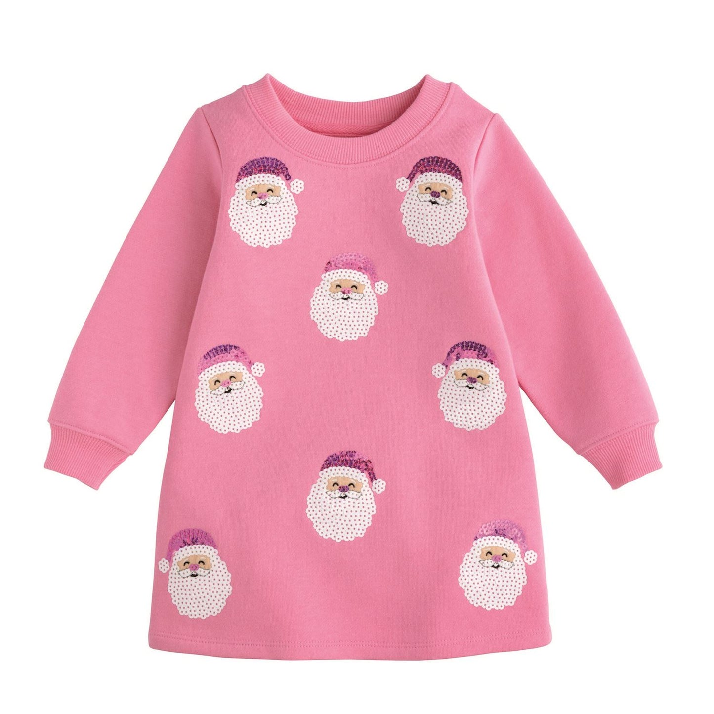 Sparkle Santa Sweatshirt Dress