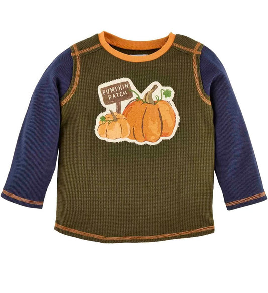 Navy pumpkin patch long sleeve