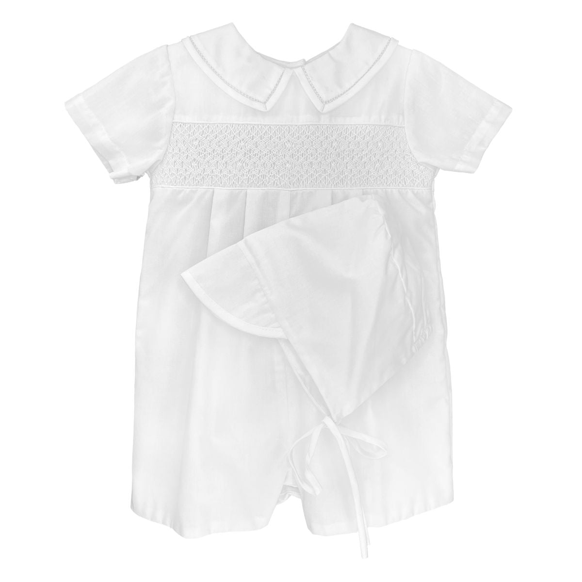 White Diamond Smocked Romper