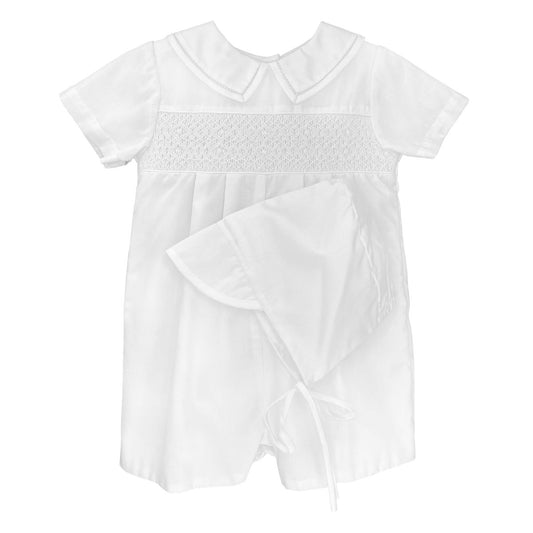 White Diamond Smocked Romper