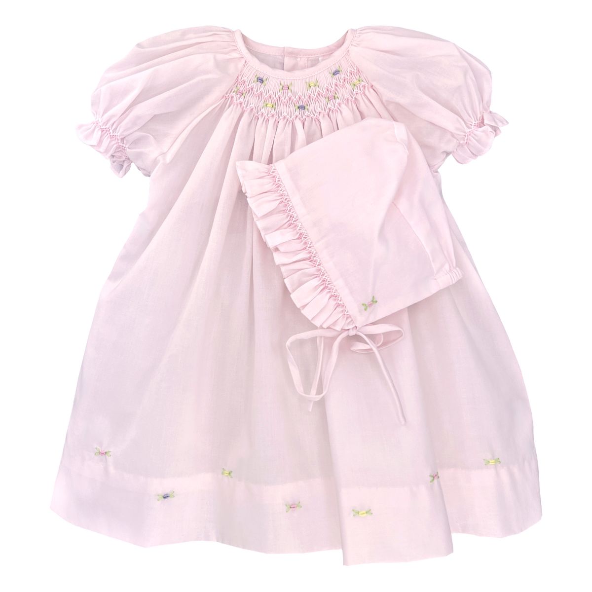Pink smocked day dress