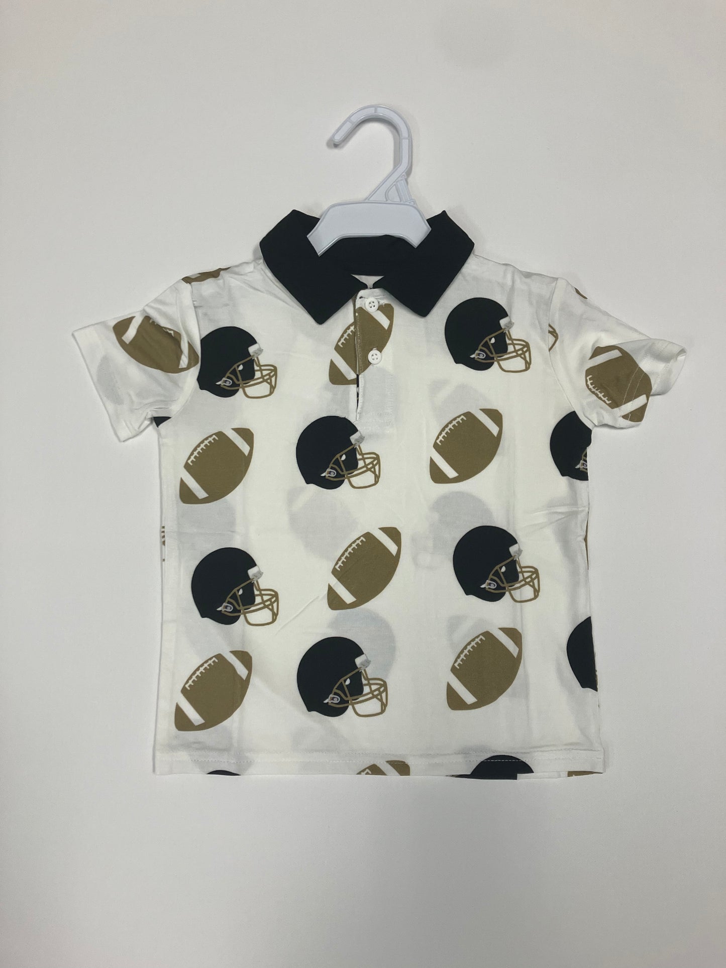 Football Fever Black and Gold Polo